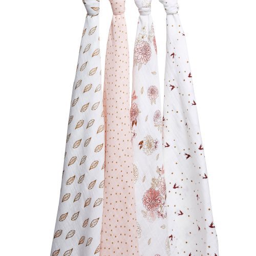 2079 1 dahlias baby cotton muslin swaddles 4pk