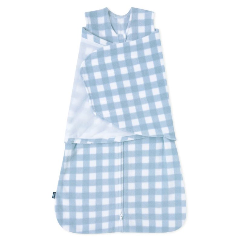 5072 5073 1 micro fleece sleepsack swaddle gingham blue 2