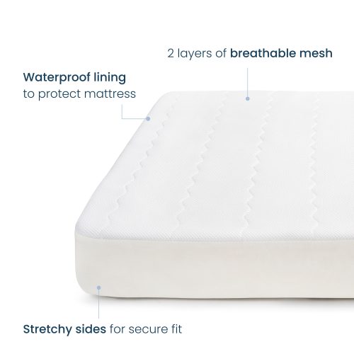 5129 1 HALO breathable crib mattress cover carousel