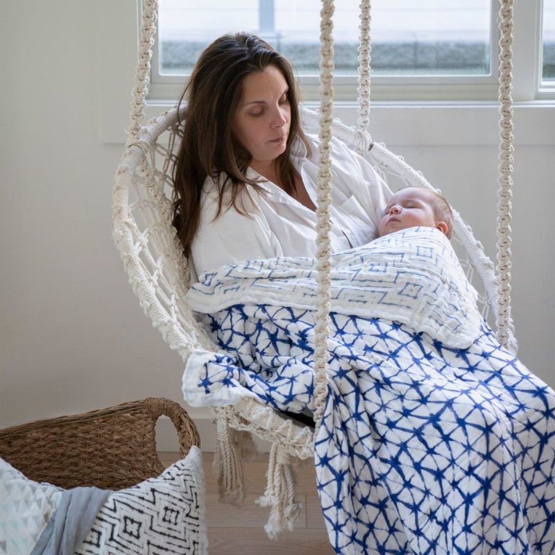 9317 16 silky soft dream blanket indigo shibori