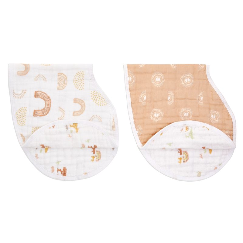 ABBC20016 0 baby cotton muslin burpy bib keep rising 2pack