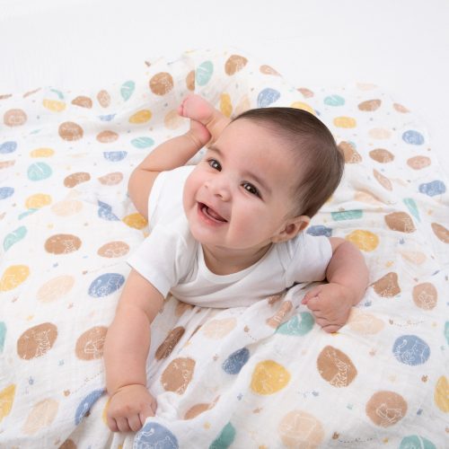 ASWC30006DI 5 baby cotton muslin swaddle winnie in the woods 3pack