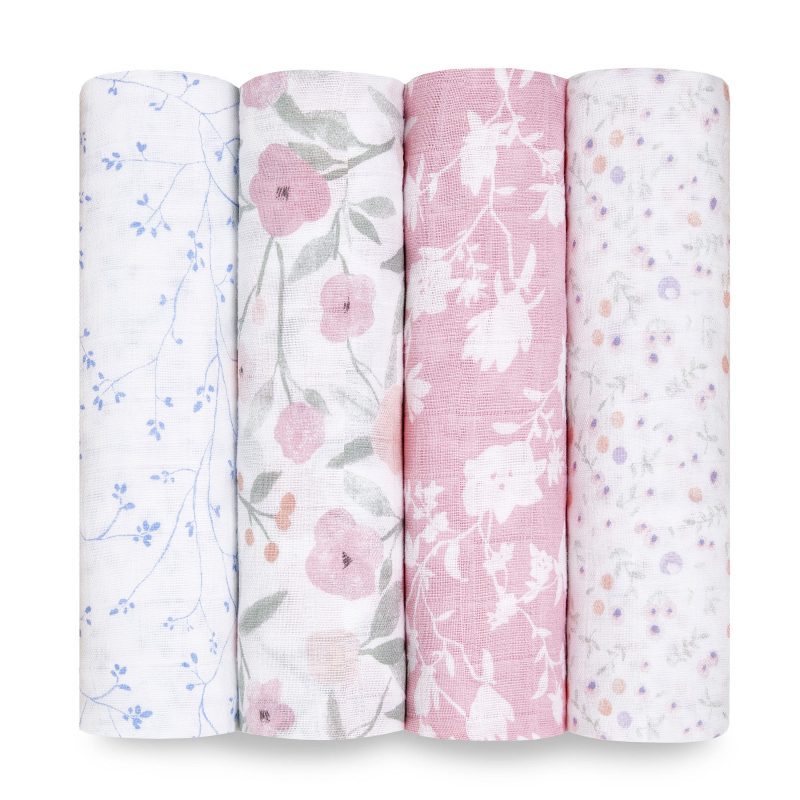 ASWC40007 0 classic swaddle 4pk mon fleur