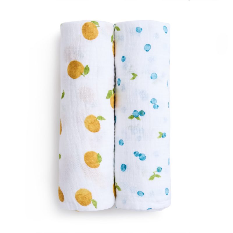 ASWO20010 adenandanais organic swaddle 2pack freshfruit 2