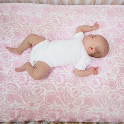 BECSC10010 4 essentials cotton muslin crib sheet damsel