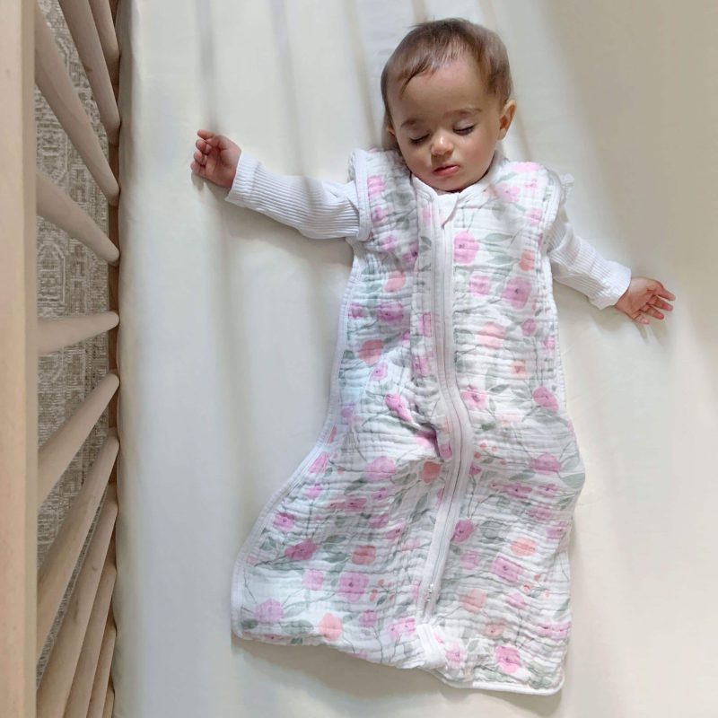 Cotton muslin baby sleeping bag mon fluer 3