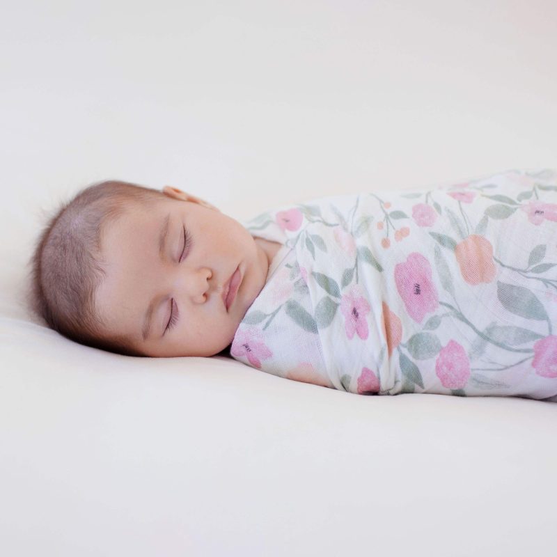 Cotton muslin baby swaddle mon fleur 3