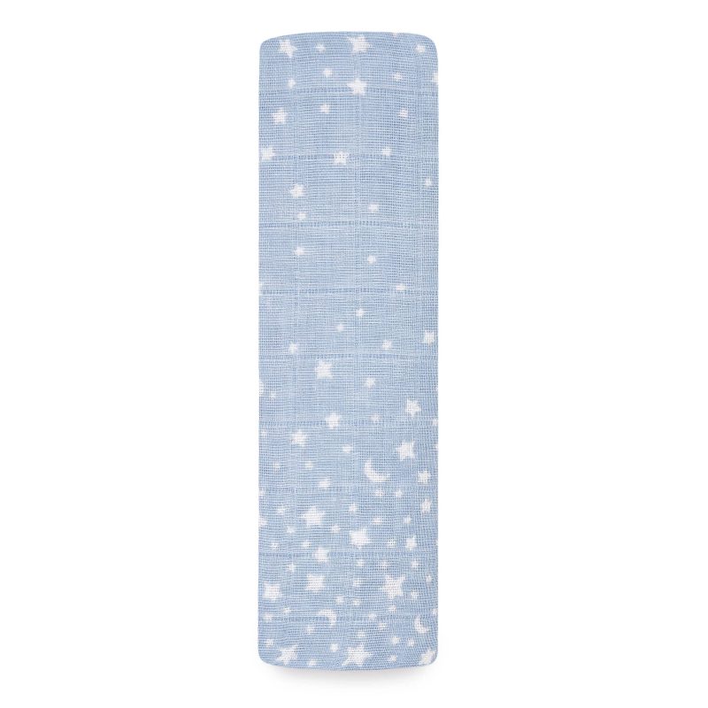 Cotton muslin baby swaddle rising star 0