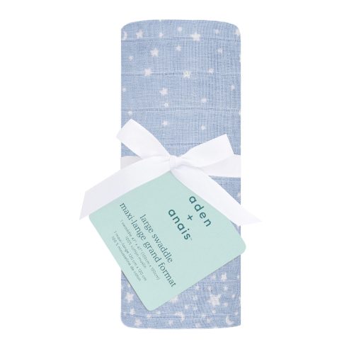 Cotton muslin baby swaddle rising star 1