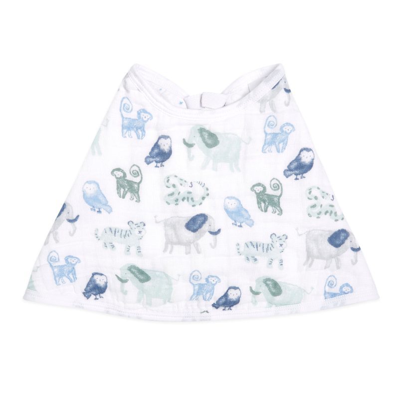 EBBC10021 2 baby essentials cotton muslin burpy bib time to dream 1pk