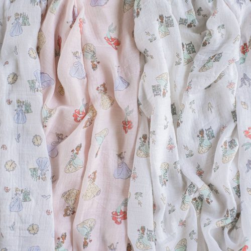 ESWC20022DI 4 baby essentials cotton muslin swaddle disney princess 2pk