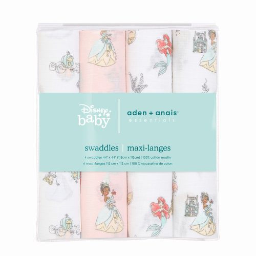 ESWC40017DI 2 essentials cotton muslin swaddle disney princess 4pk