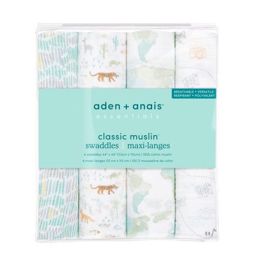 ESWC40018 2 baby essentials cotton musllin swaddle voyager 4pk