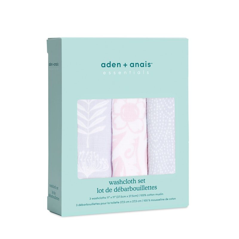 EWCC30009B 2 essentials cotton muslin washcloth damsel 3pack