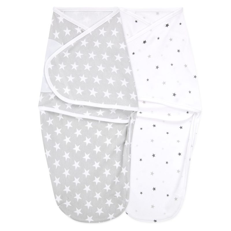 EWSK20007W 1 baby essentials cotton easy swaddle twinkle 2pk