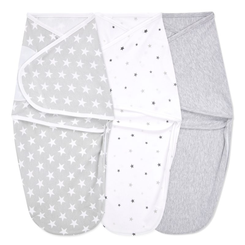 EWSK30012 1 essentials cotton baby wrap swaddle twinkle 3pack