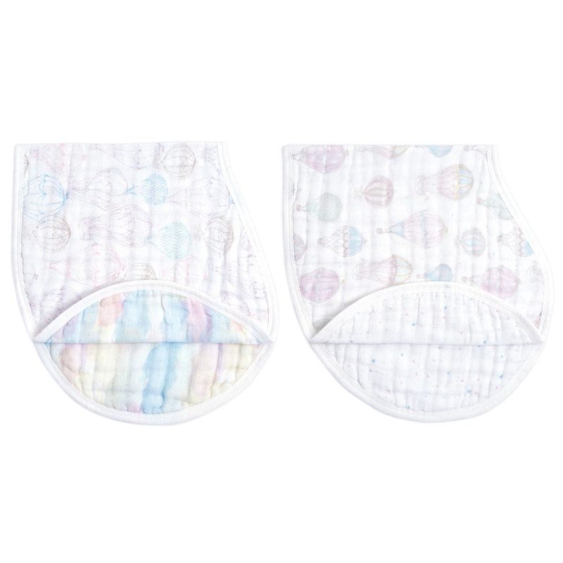 abbo20006 0 baby organic cotton muslin burpy bibs above the clouds 2pack