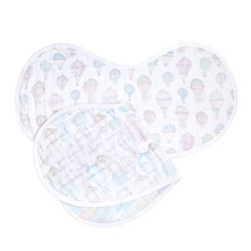 abbo20006 1 baby organic cotton muslin burpy bibs above the clouds 2pack