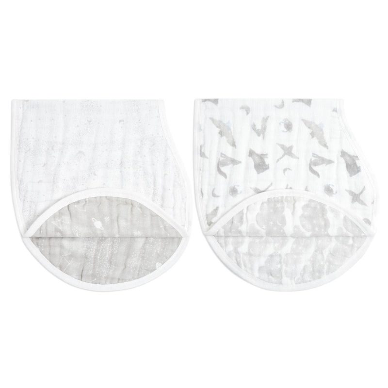 abbo20007 0 baby organic cotton muslin burpy bibs map the stars 2pack