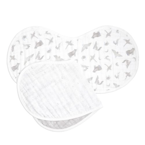 abbo20007 1 baby organic cotton muslin burpy bibs map the stars 2pack