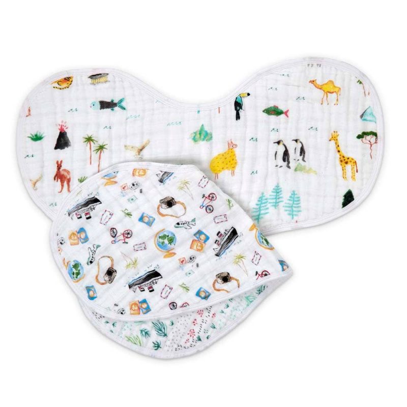 aden anais baby burpy bib 2pk around the world 7066 1