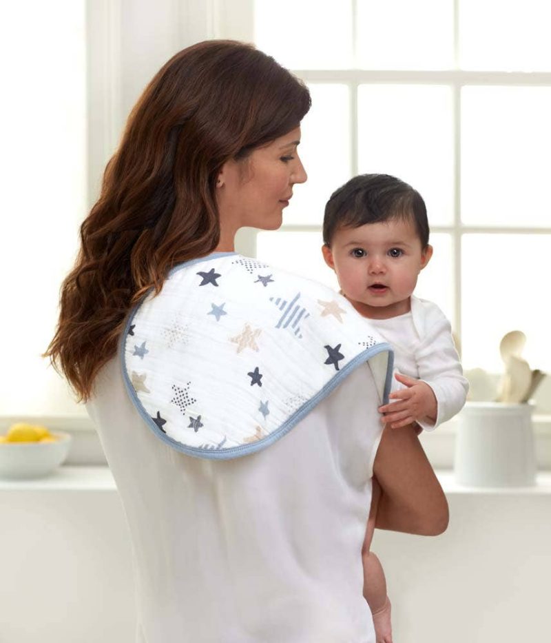 aden anais baby classic burpy bib 2pk blue rock star 7035 2