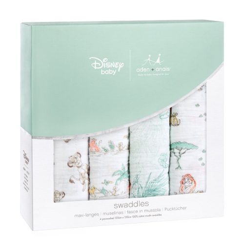 aden anais baby classic muslin swaddle 4pk disney lion king disn105g 2