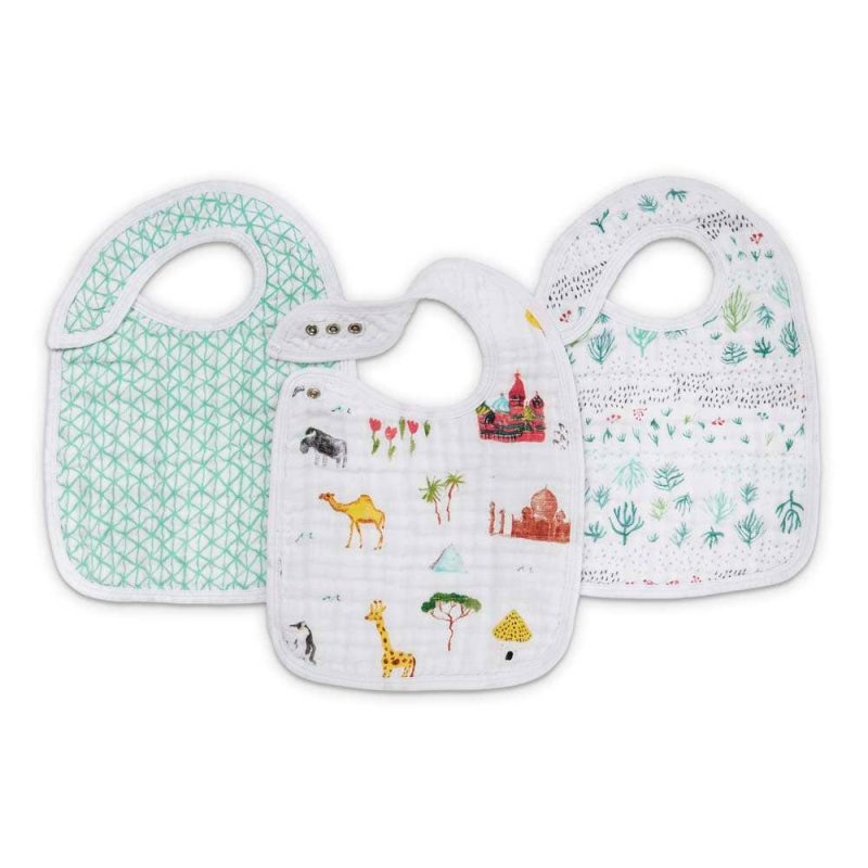 aden anais baby snap bib 3pk around the world 7139 1 1