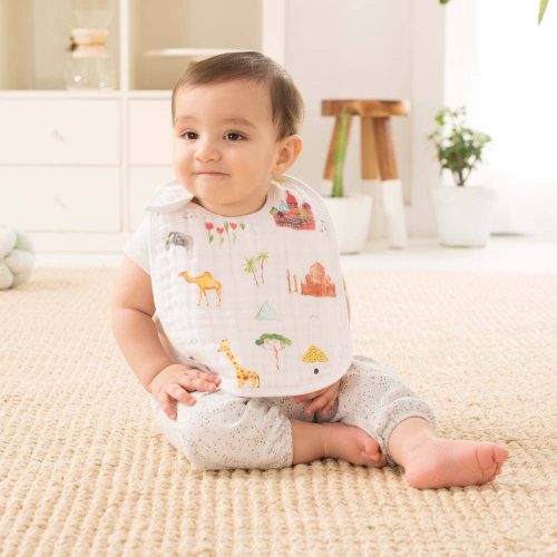 aden anais baby snap bib around the world sites animals 7139 3