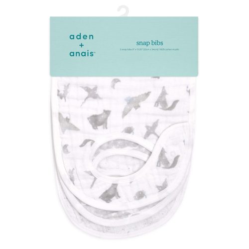 asno30004j 2 baby organic cotton muslin snap bibs map the stars 3pack