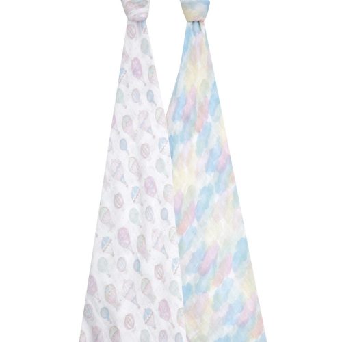 aswo20006 1 baby organic cotton muslin swaddles above the clouds 2pack