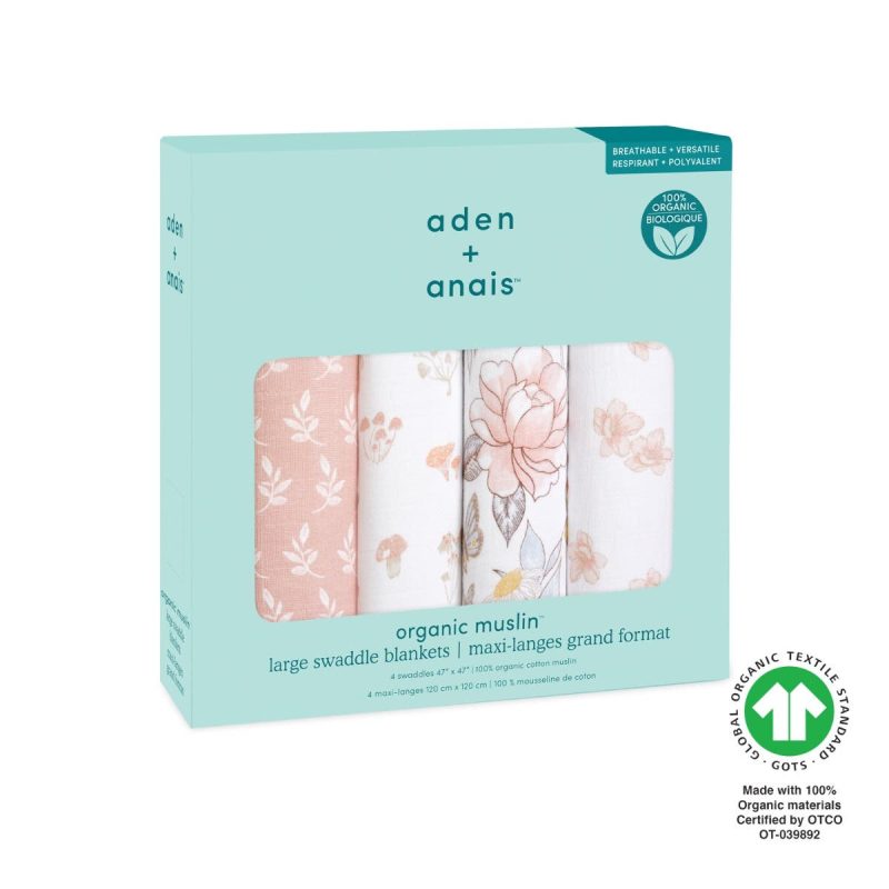 aswo40003 3 baby organic muslin swaddle earthly 4pack