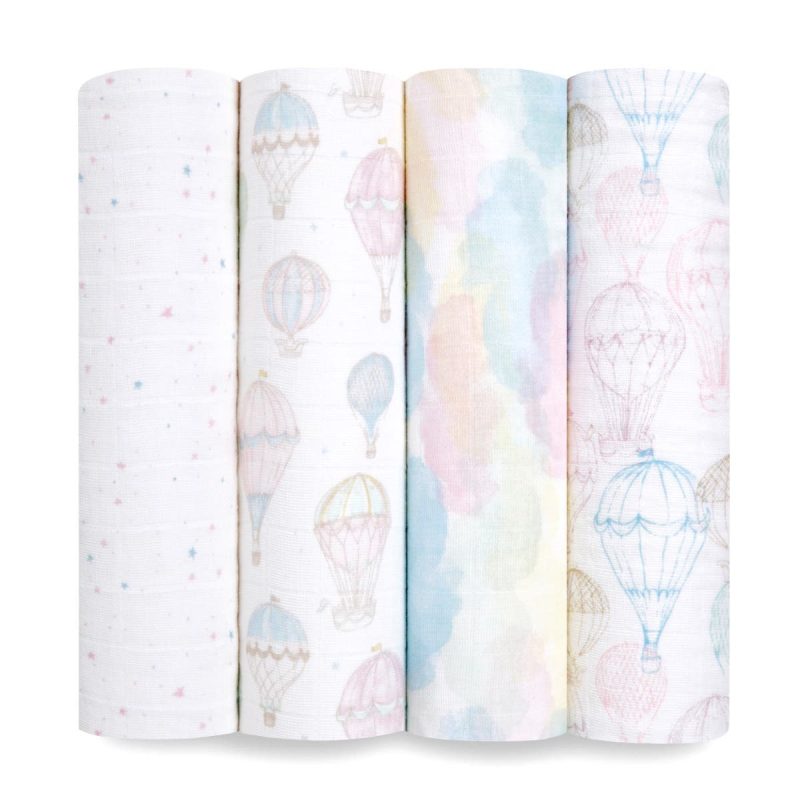 aswo40006 0 baby organic cotton muslin swaddles above the clouds 4pack