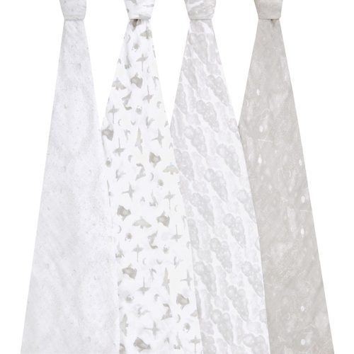 aswo40007 1 baby organic cotton muslin swaddles map the stars 4pack