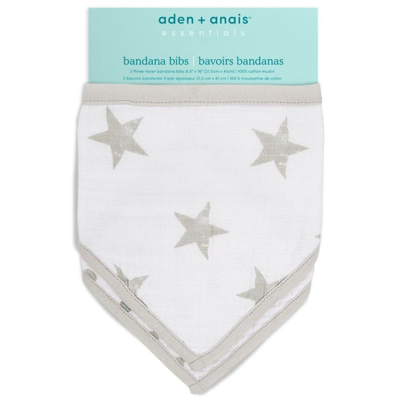 baby essential cotton muslin bandana bib 2 pack dusty grey 7 jpeg