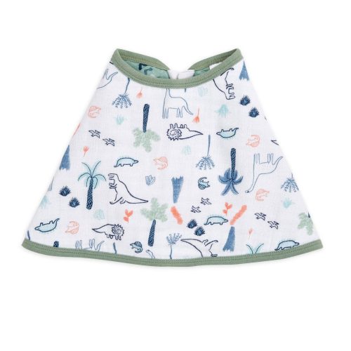 baby essential cotton muslin burpy bib dinotime green 0 jpeg