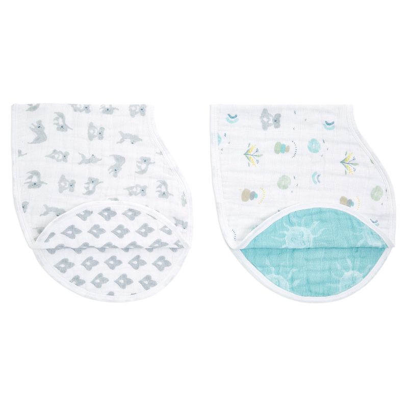 cotton muslin baby burpy bibs now zen 2 pack ABBC20012 1