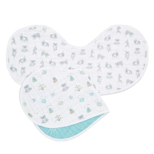 cotton muslin baby burpy bibs now zen 2 pack ABBC20012 2