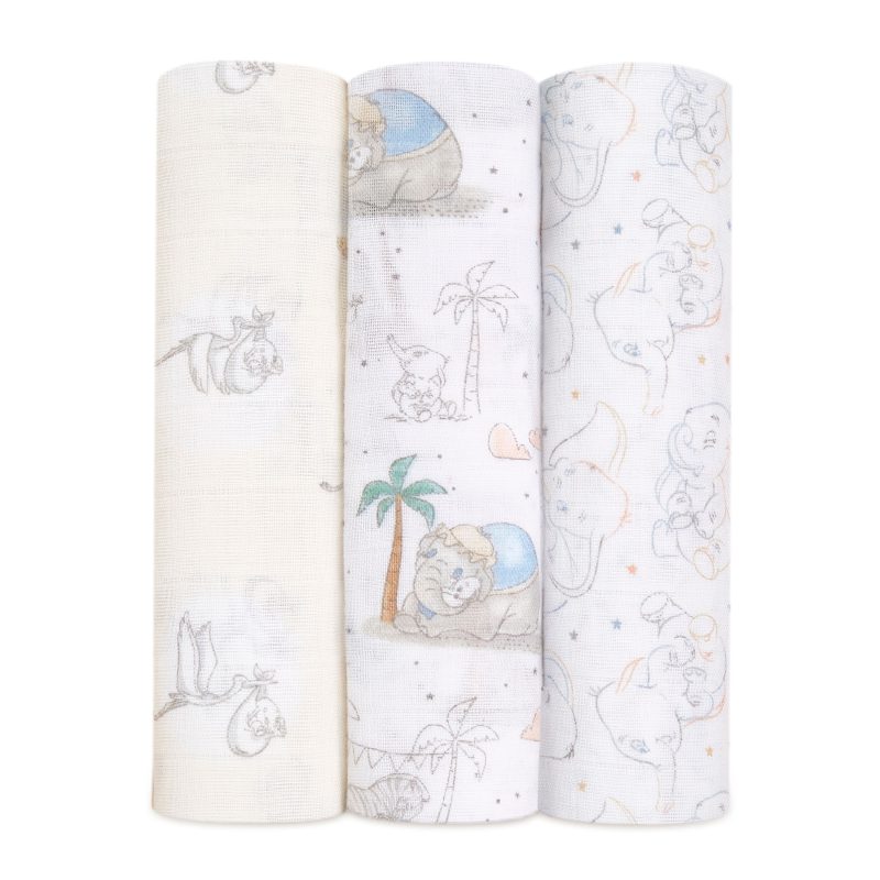 cotton muslin swaddle 3pk my darling dumbo ASWC30004DI 0