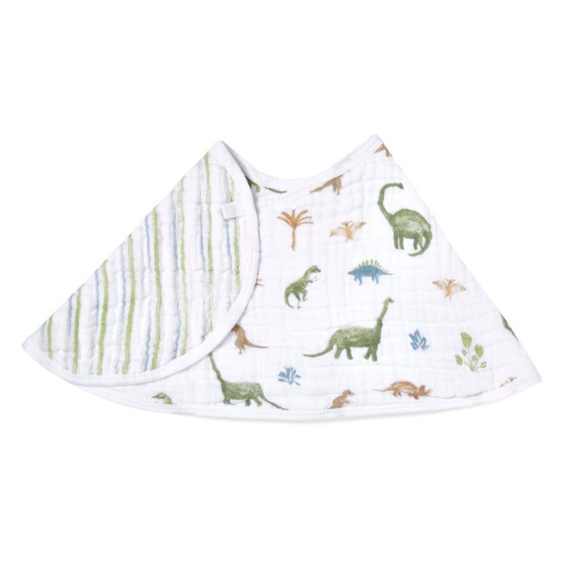 ebbc10027 1 baby cotton muslin burpy bib dino jungle