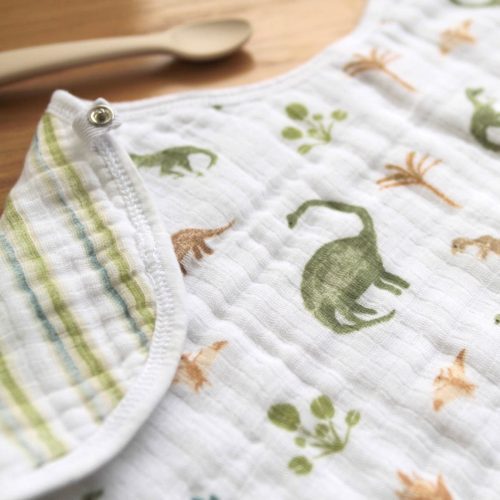 ebbc10027 1 baby cotton muslin burpy bib dino jungle 1