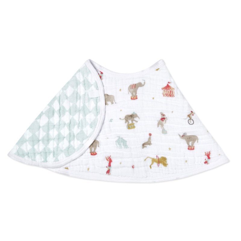 ebbc10030 1 baby cotton muslin burpy bib elephant circus