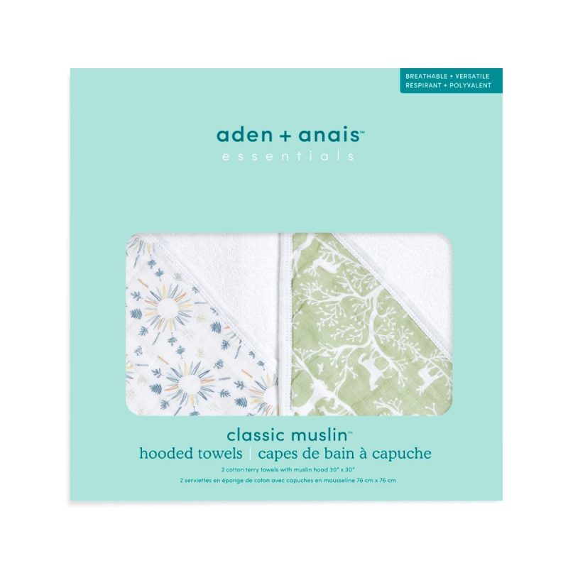 ehtc20022 2 baby cotton muslin hooded towels harmony 2pack