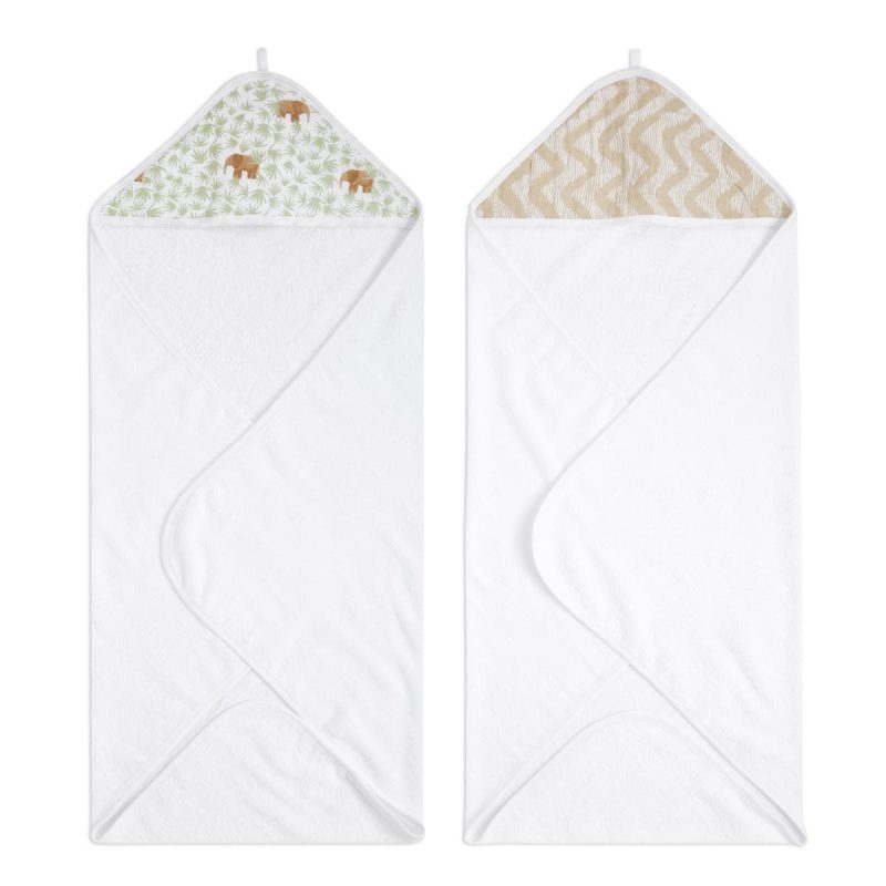 ehtc20024 1 baby cotton muslin hooded towels tanzania 2pack