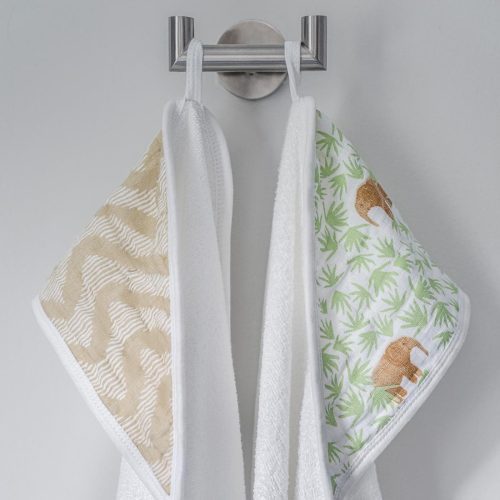 ehtc20024 4 baby cotton muslin hooded towels tanzania 2pack