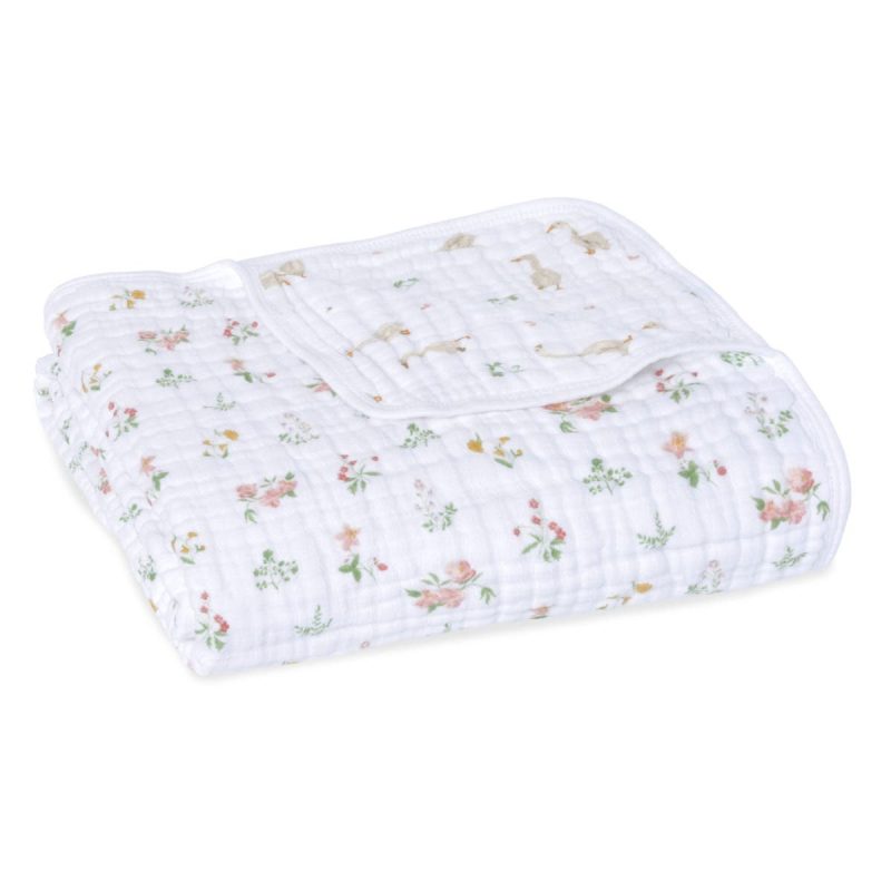 embc10025 1 baby cotton muslin blanket country floral