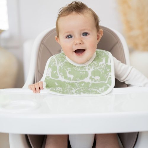 esnc30018 3 baby cotton muslin snap bibs harmony 3pack