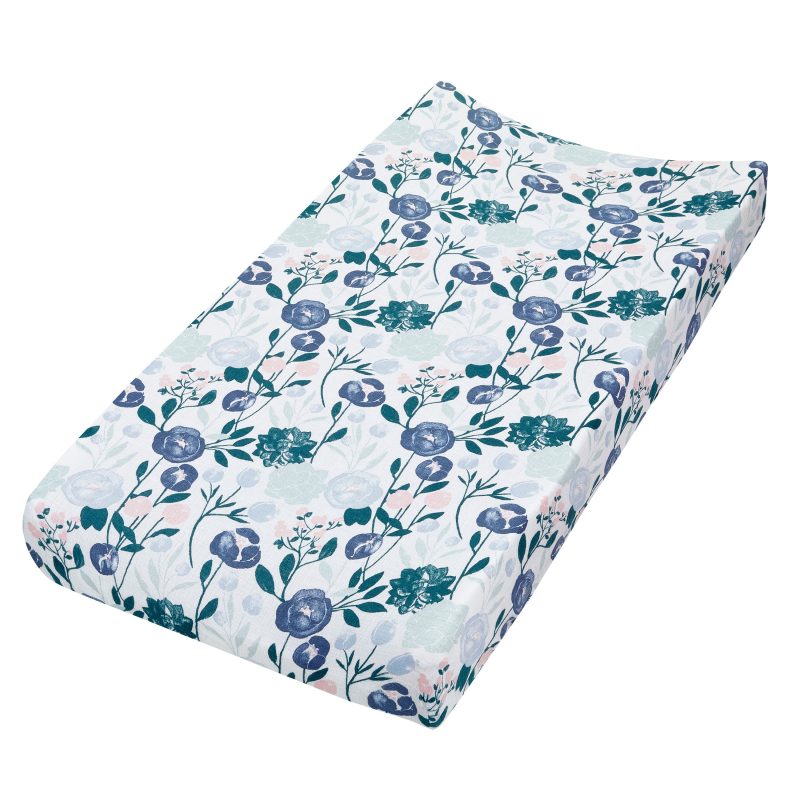 essentials cotton muslin baby changing pad cover flowers bloom 1