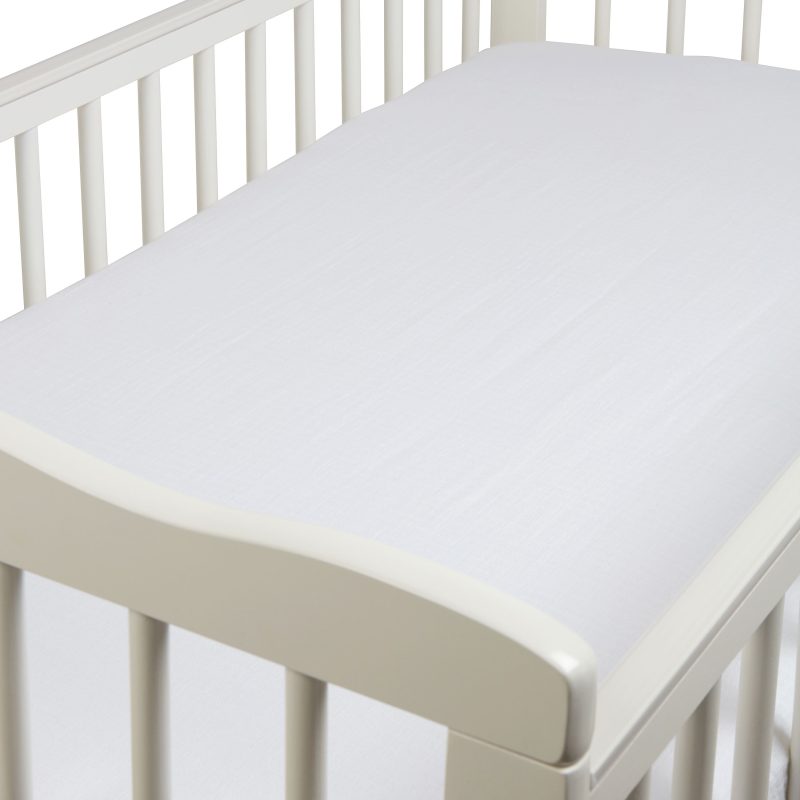 essentials cotton muslin baby crib sheet white 3