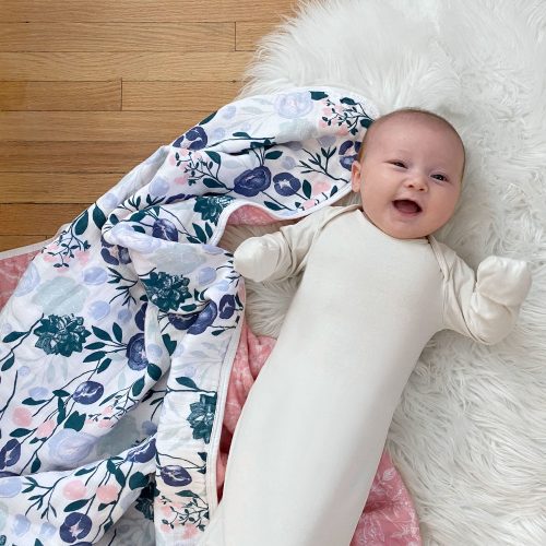 essentials cotton muslin baby muslin blanket flowers bloom 4